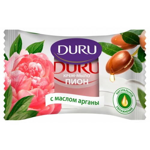 ДУРУ туалетное крем мыло 80гр Пион с маслом арганы (м/уп)